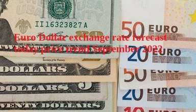 Euro Dollar exchange rate forecast today price trend September 2022